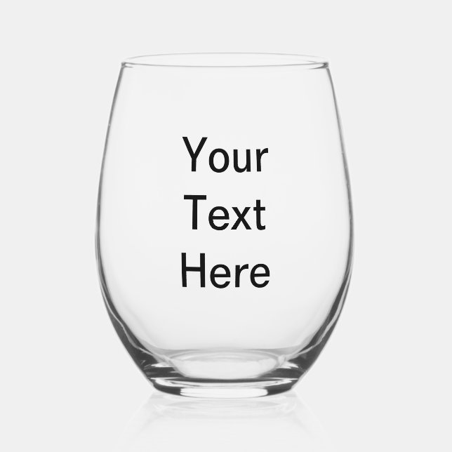 Custom Stemless Wine Glasses For Business (Front)