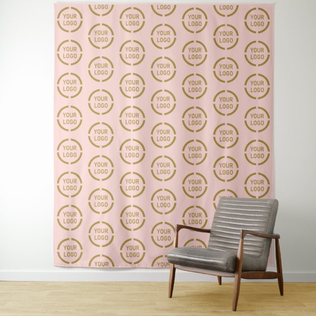 Custom Step & Repeat Logo Business Event Backdrop Tapestry (In Situ)