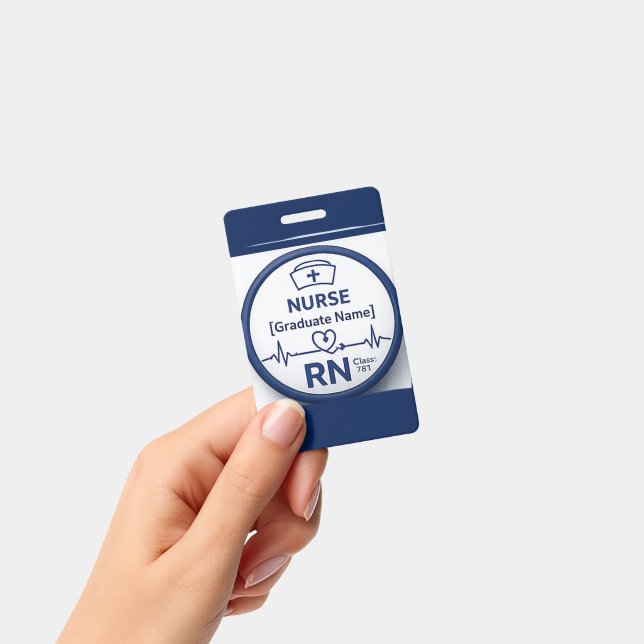 Custom Stethoscope RN Badge Reel | Personalized Nu (Handheld)