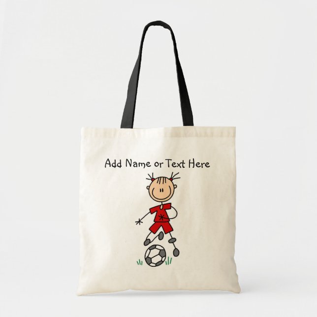 Custom Stick Girl Soccer Player  Bag (Front)