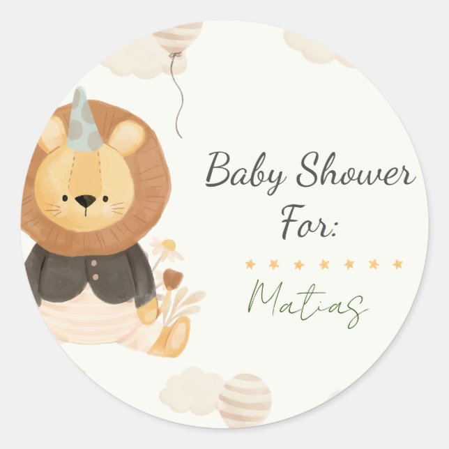 Custom Sticker Baby Shower (Front)