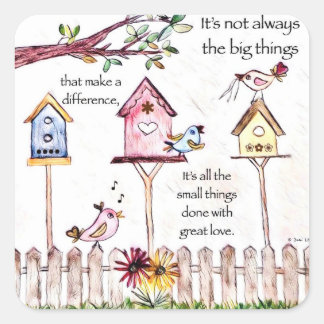 Custom stickers Birdhouse painting