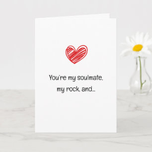 Custom Stickman Funny Modern Joke Valentines Day Card