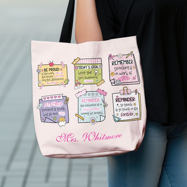 Custom Sticky Note Reminder Teacher Back to School Crossbody Bag (Creator Uploaded)