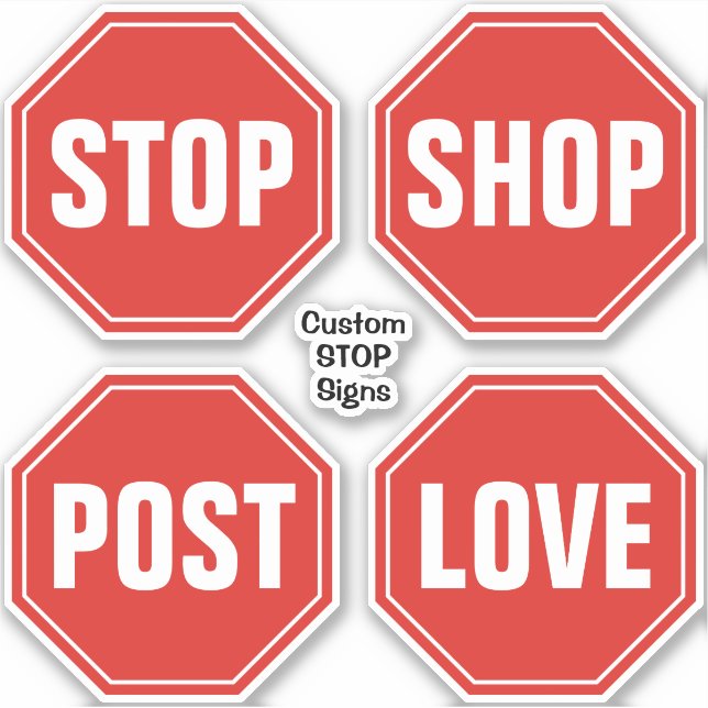 Custom STOP Sign Stickers (Front)