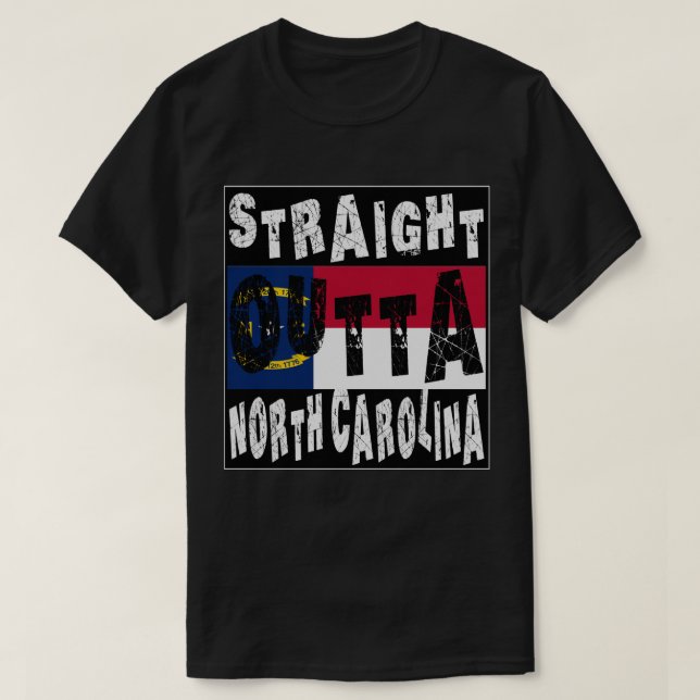 CUSTOM Straight Outta North Carolina Meme Tee (Design Front)