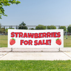 Custom Strawberries For Sale Banner