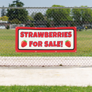 Custom Strawberries For Sale Banner