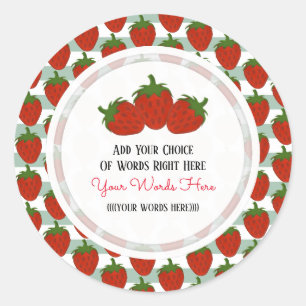 Custom Strawberry Classic Round Sticker