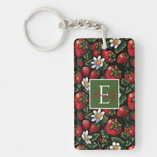 Custom Strawberry  Keychain (Front)