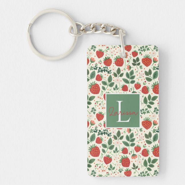 Custom Strawberry  Keychain (Front)