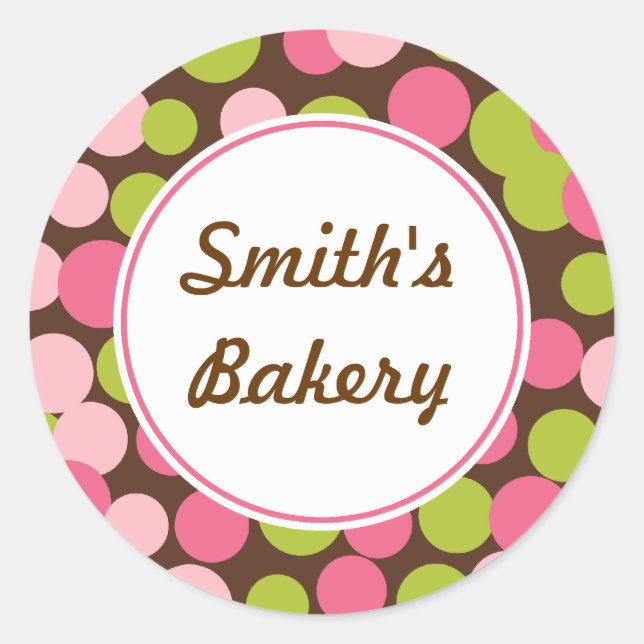 Custom Strawberry Lime Dots Sticker (Front)