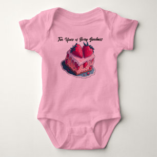 Custom Strawberry pun 2 Years of Berry Sweetness Baby Bodysuit