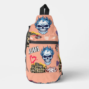 Custom streetart Graffiti Dreamy romantic pink  Sling Bag