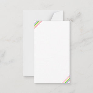 Custom Striped Rainbow Colours Elegant Modern Card