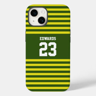 Custom Striped Sports Numbered With Name Case-Mate iPhone 14 Case