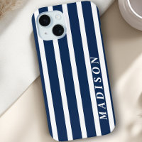 Custom Stripes Navy Blue White