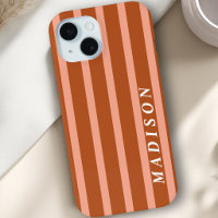 Custom Stripes Peach Brown