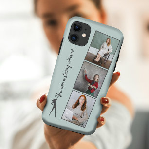 Custom Strong Woman Photos Collage iPhone Case