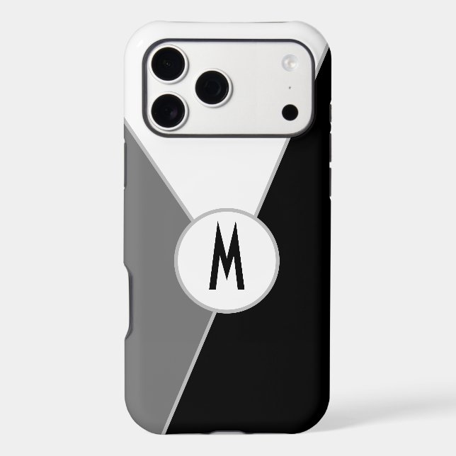 Custom Stylish Black & white aesthetic monogrammed (Back)