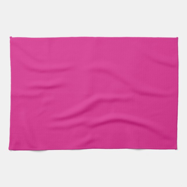 Custom Stylish Blank Template Pink Solid Colour Kitchen Towel (Horizontal)