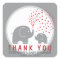 Custom Stylish Grey Elephants Thank You Stickers