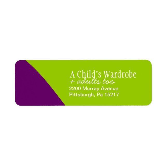 Custom Stylish Return  Address Label (Front)