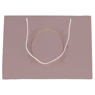 Custom Stylish Rose Gold Blank Template Elegant Large Gift Bag
