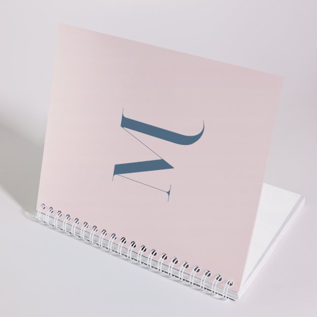 Custom Stylish Typography Script Pastel Pink Notebook (Creator Uploaded)