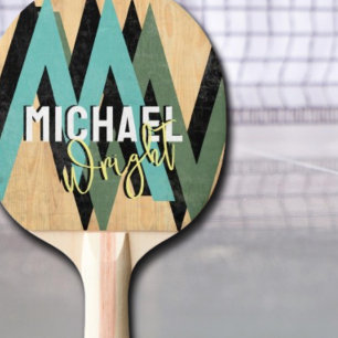 Custom Stylishly Designed Monogram  Ping Pong Paddle