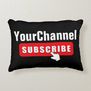 Custom Subscribe YourChannel Accent Pillow