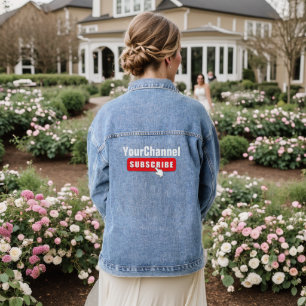 Custom Subscribe YourChannel Denim Jacket