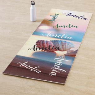 Custom Summer Beach Elegant Yoga Mat