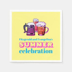 Custom Summer Beer Paper Napkin