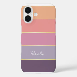 Custom Summer Colours Colour Block Stripes iPhone 16 Case