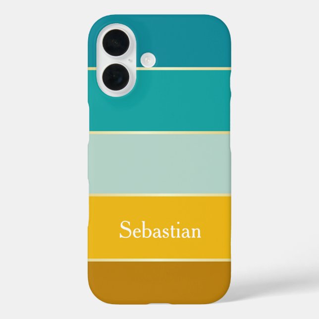 Custom Summer Colours Colour Block Stripes Case-Mate iPhone Case (Back)