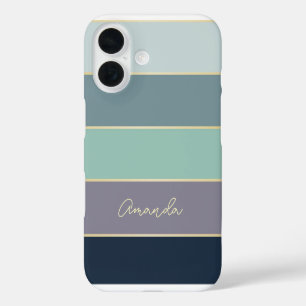 Custom Summer Colours Colour Block Stripes iPhone 16 Case