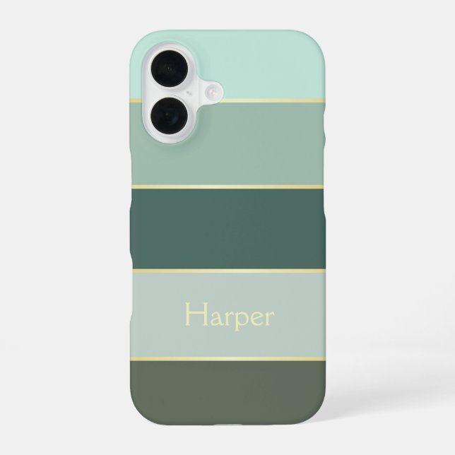 Custom Summer Colours Colour Block Stripes iPhone 16 Case (Back)