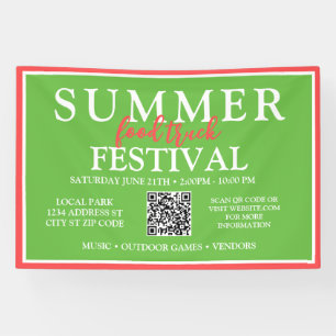 Custom Summer Food Truck Festival Event Banner