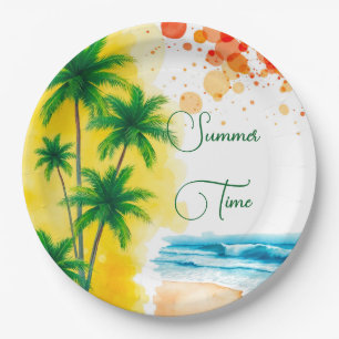 Custom Summer Party design Paper Plate
