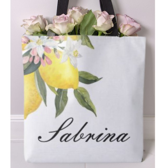 CUSTOM SUMMER TOTE BACK WITH LEMONS BAG (Creator Uploaded)