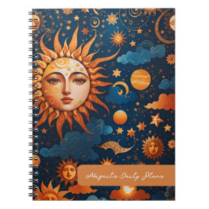 Custom Sun Moon Notebook