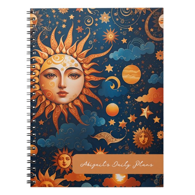 Custom Sun Moon Notebook (Front)