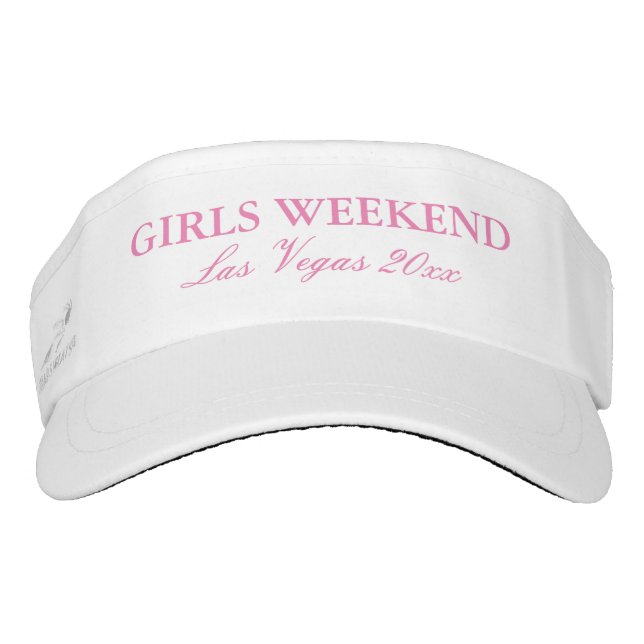 Custom sun visor cap hats for girls weekend (Front)