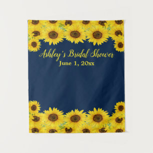 Custom Sunflower Bridal Shower Photo Booth Prop Tapestry