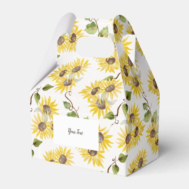 Custom Sunflower Favour Box (Front Side)