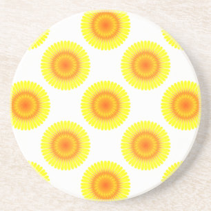 Custom Sunflower Pattern Coaster