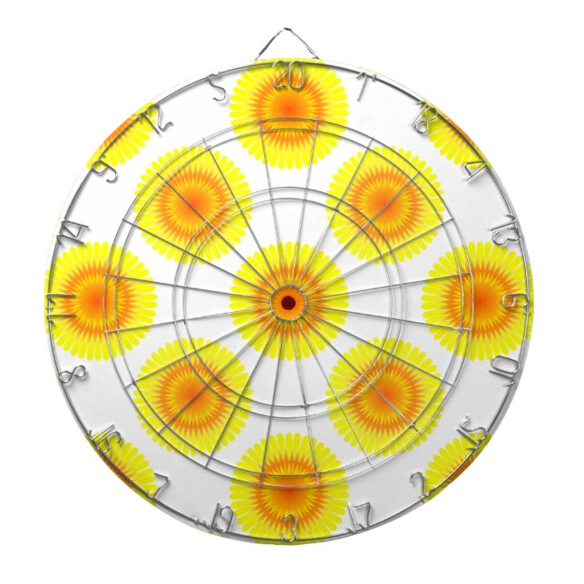 Custom Sunflower Pattern Dartboard (Front)