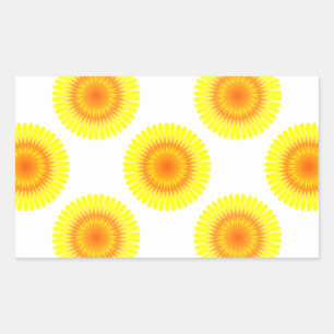 Custom Sunflower Pattern Sticker