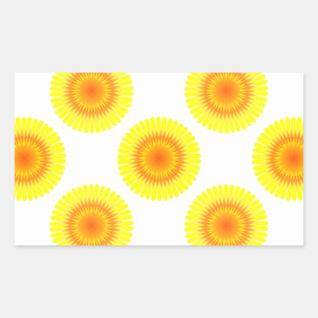Custom Sunflower Pattern Sticker (Front)